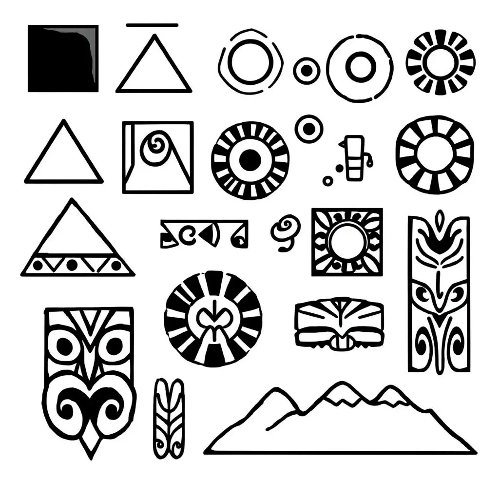 Colourful 2D and 3D shapes
