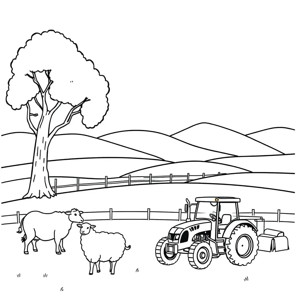 Charlie and his dad on the farm