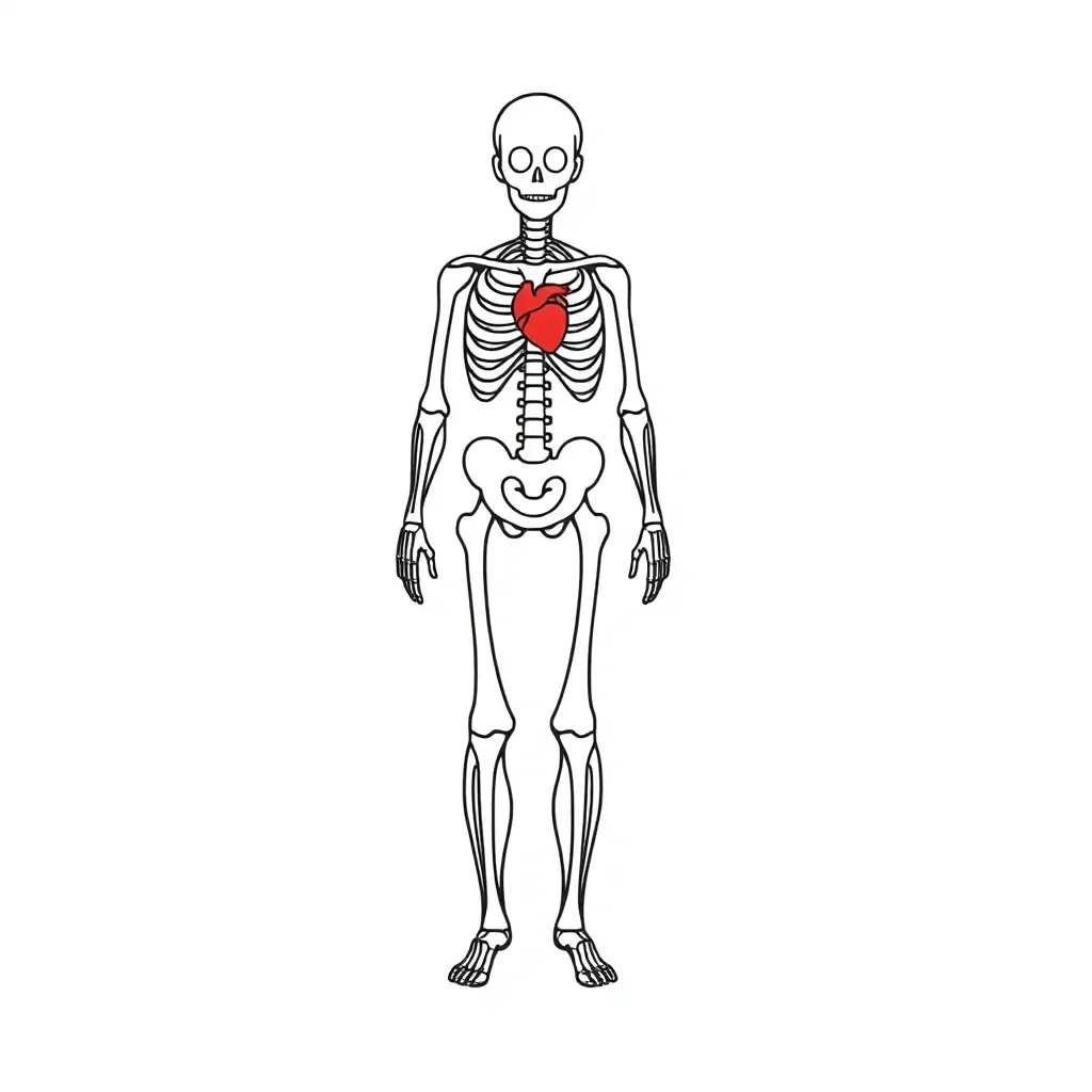 Human body systems illustration