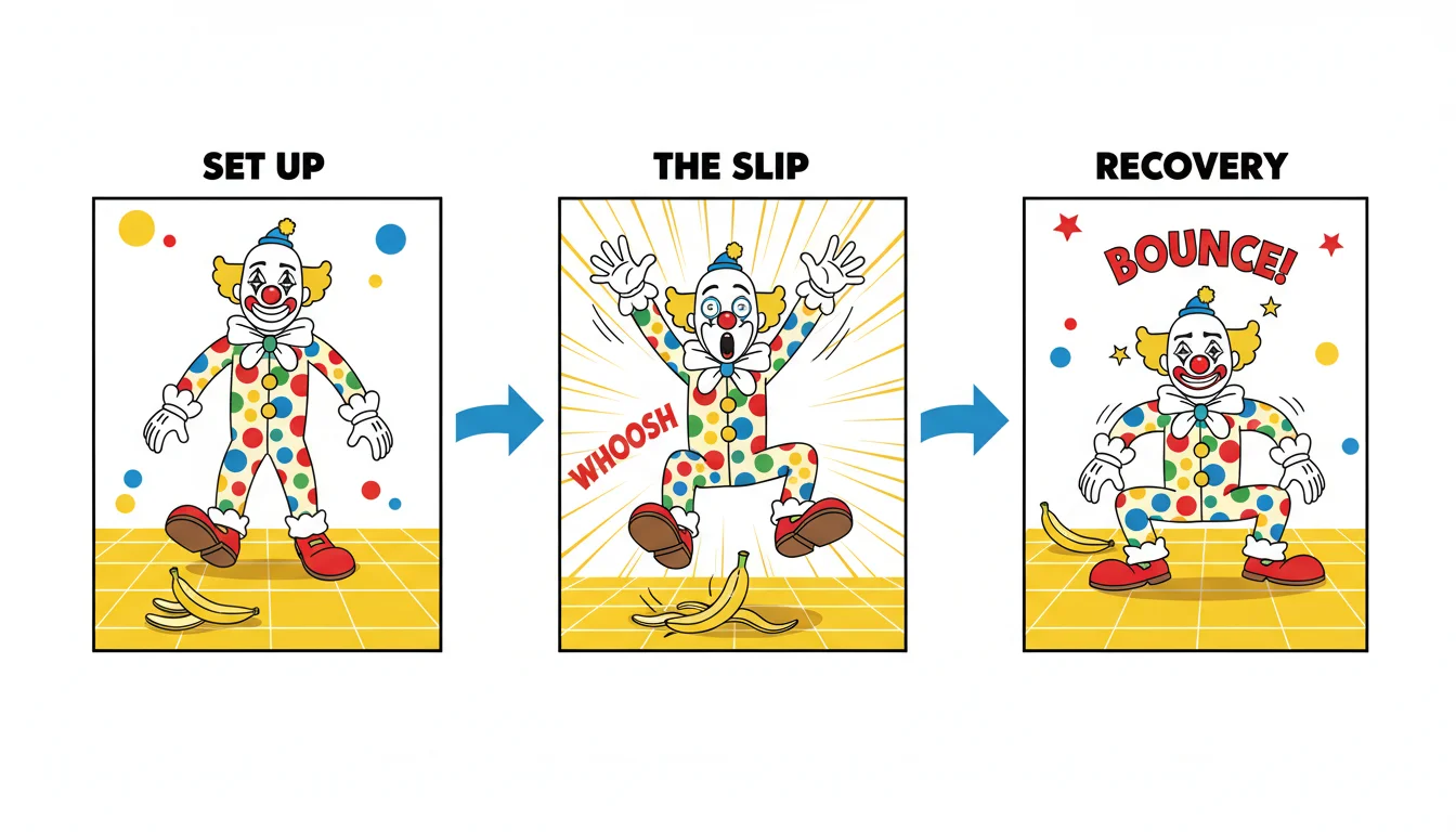 The Three Phases of a Banana Peel Slip