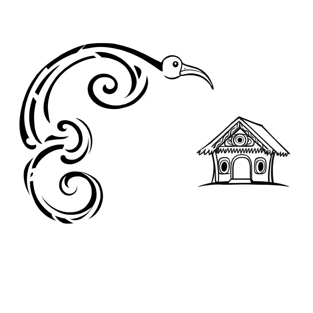 Māori greeting illustration
