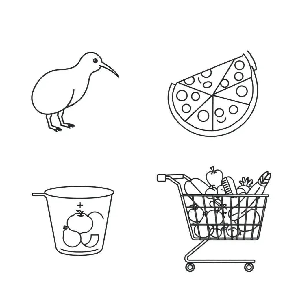 Fractions in everyday life illustration