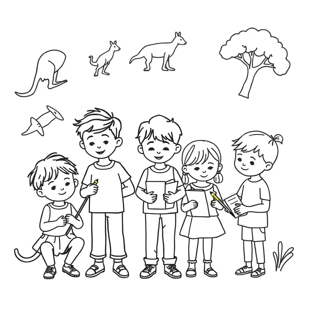 Character drawing illustration