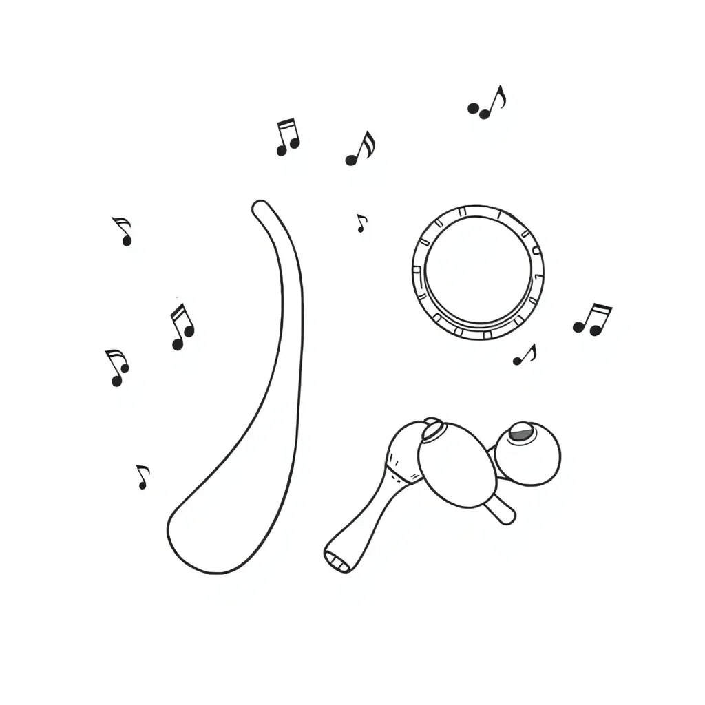 Musical notes and rhythm symbols