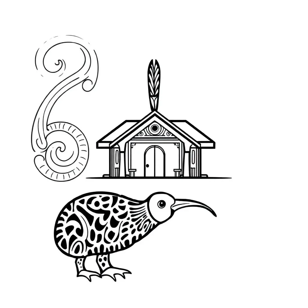 Māori greeting illustration