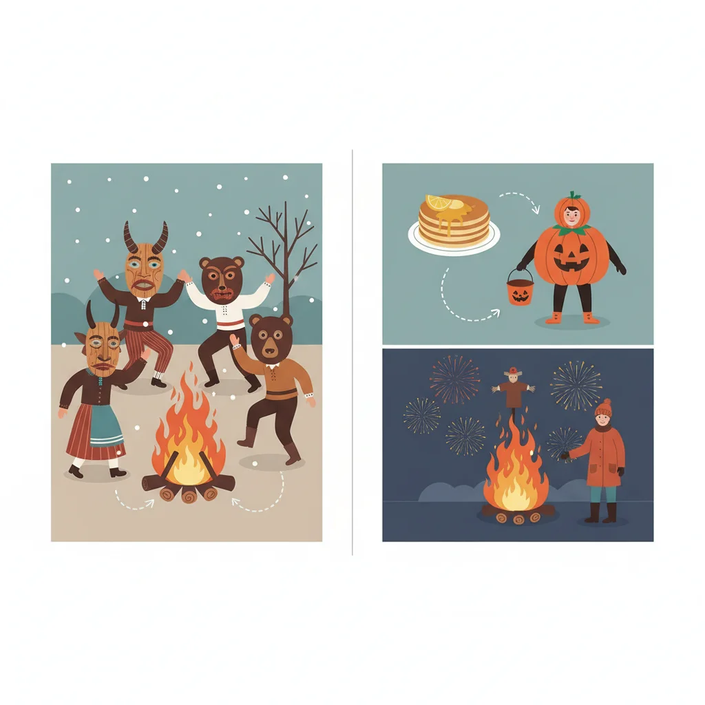 Užgavėnės vs. British Festivals