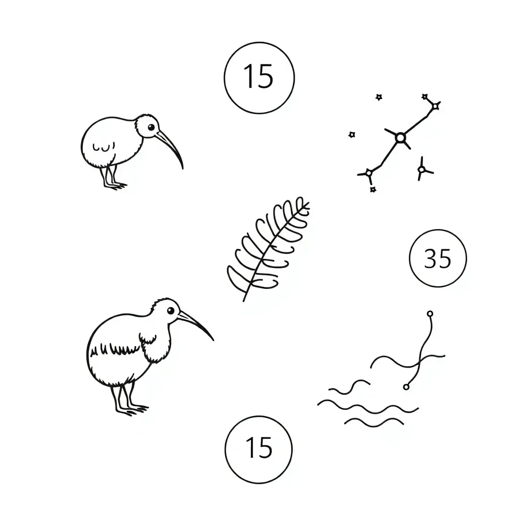 Mathematical symbols and numbers illustration