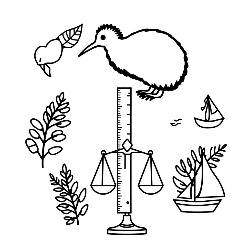 Ruler and balance scale illustration
