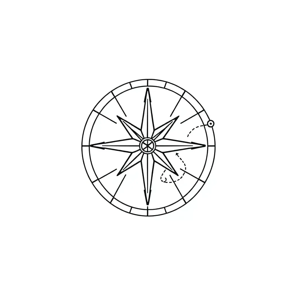 Compass showing bearings