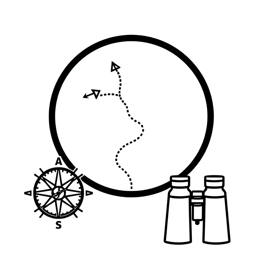 Compass and navigation illustration