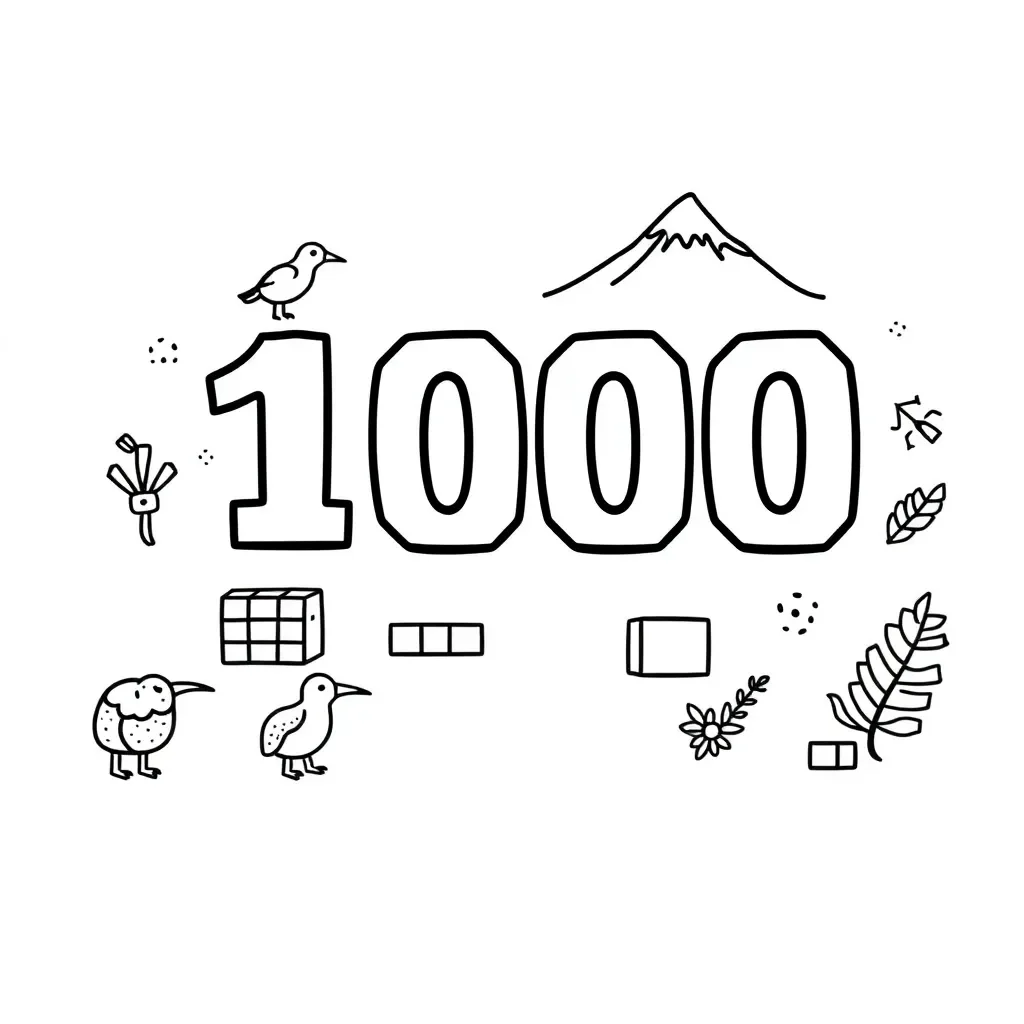 Base 10 blocks illustration