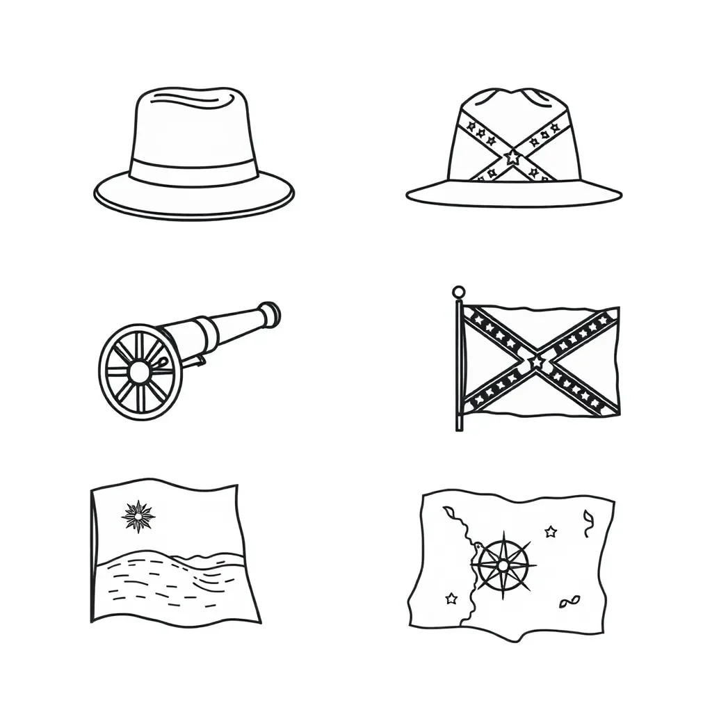 Civil War battle scene illustration