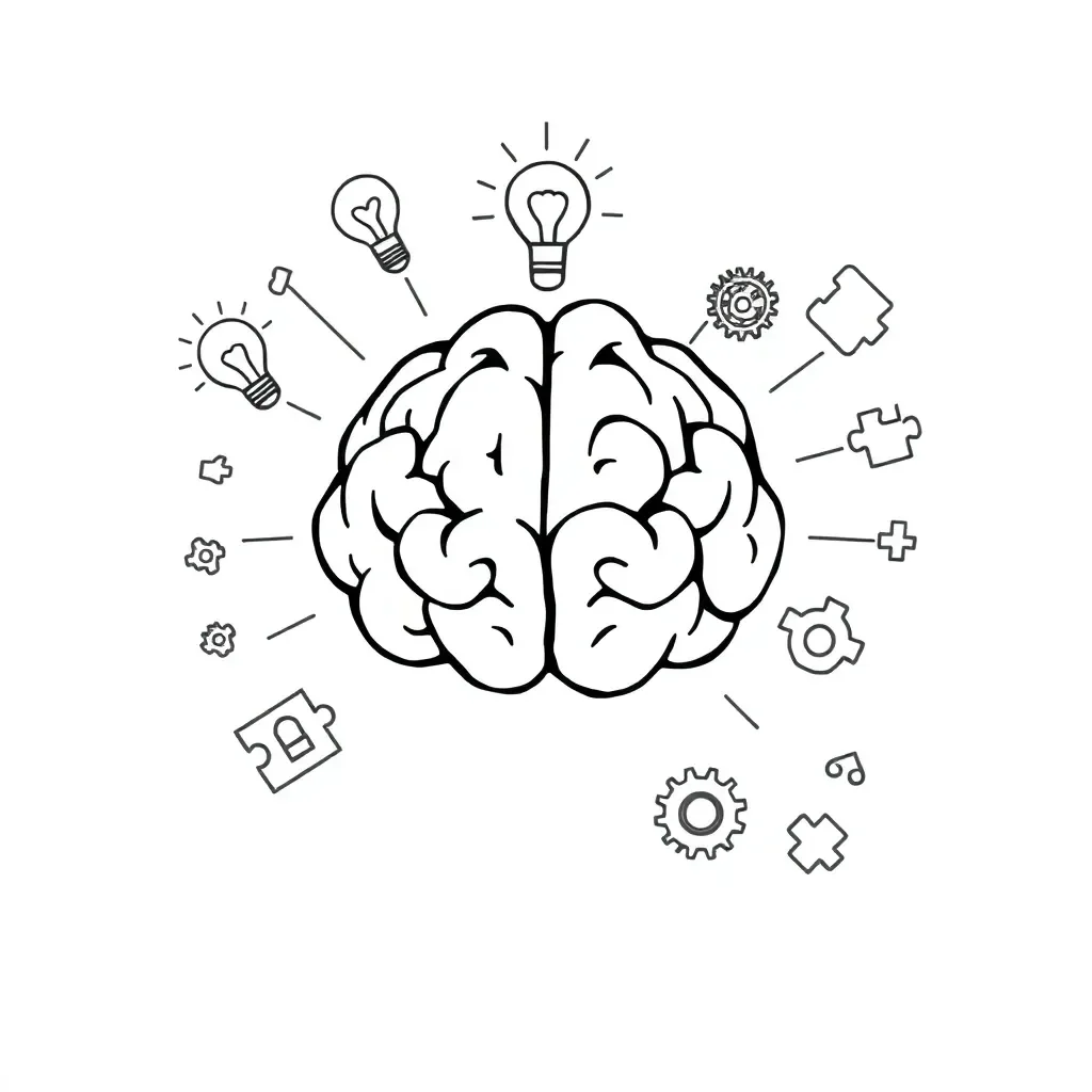 Creative thinking and innovation illustration