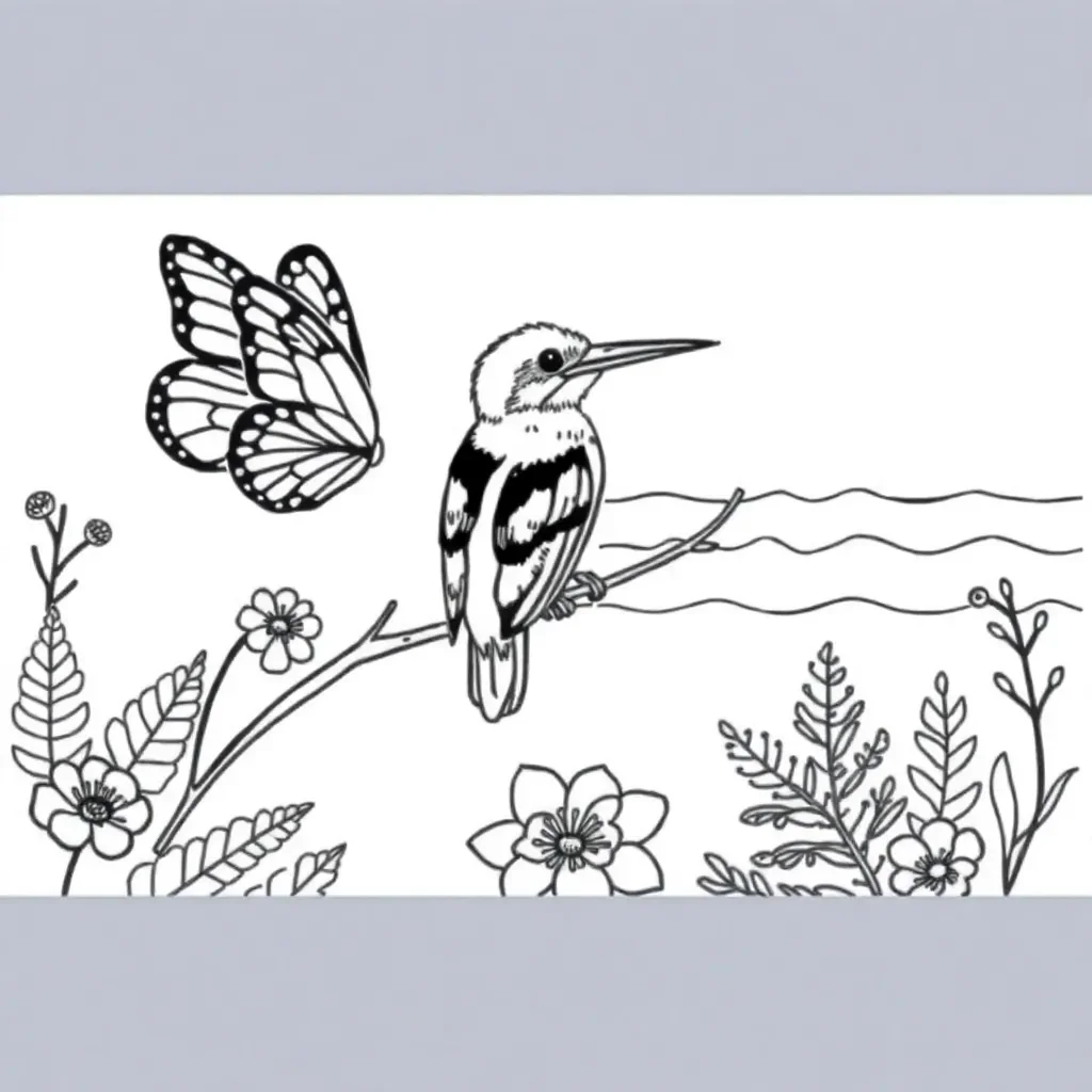 Two birds representing poetry themes