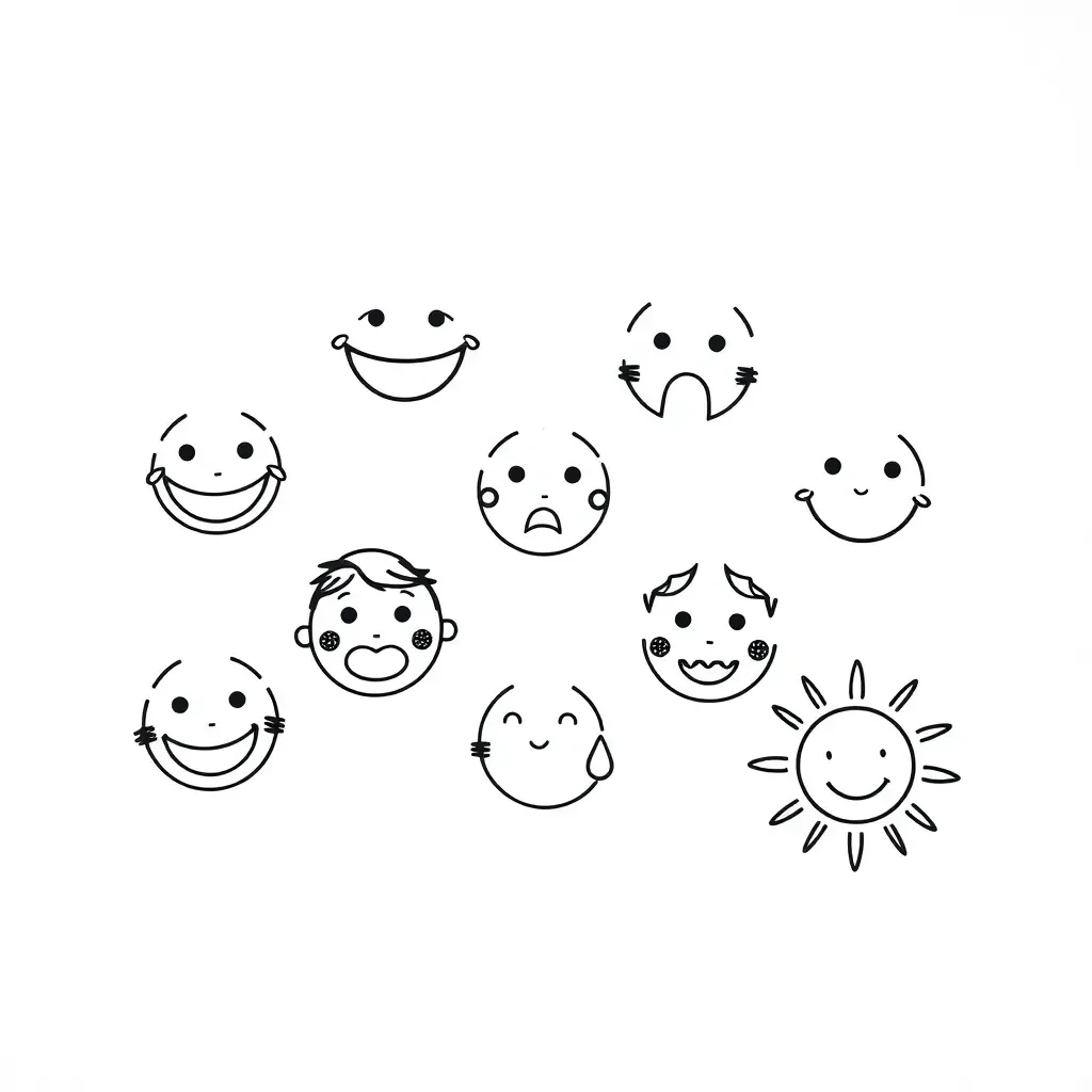 Emotions and feelings illustration