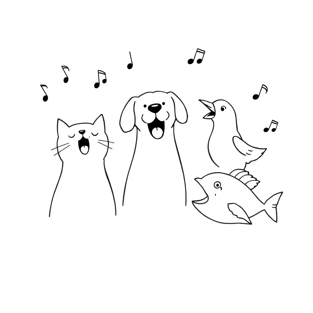 Happy vowel characters A, E, I, O, U with smiling faces