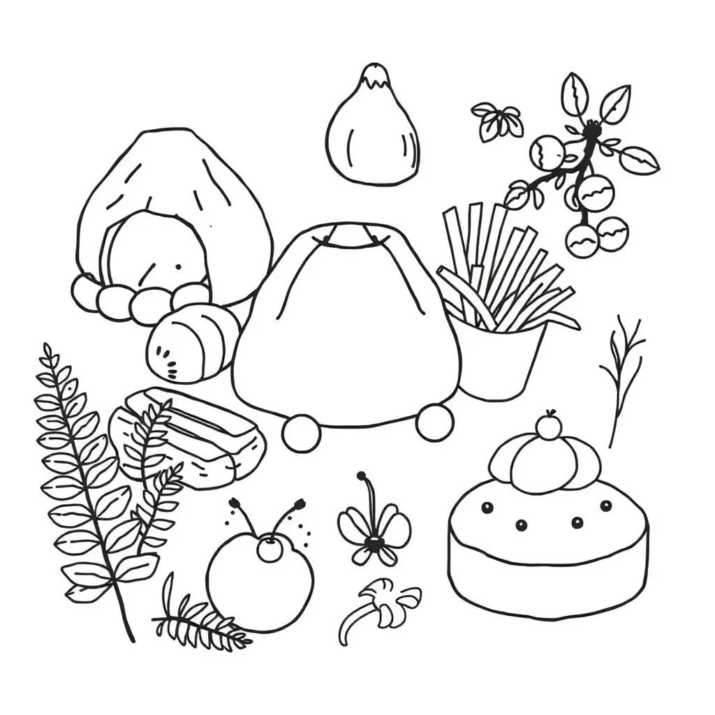 Food nutrition label illustration