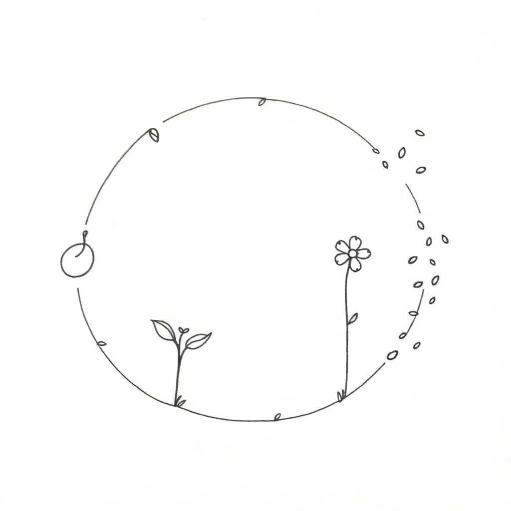 Plant growing from seed to flower