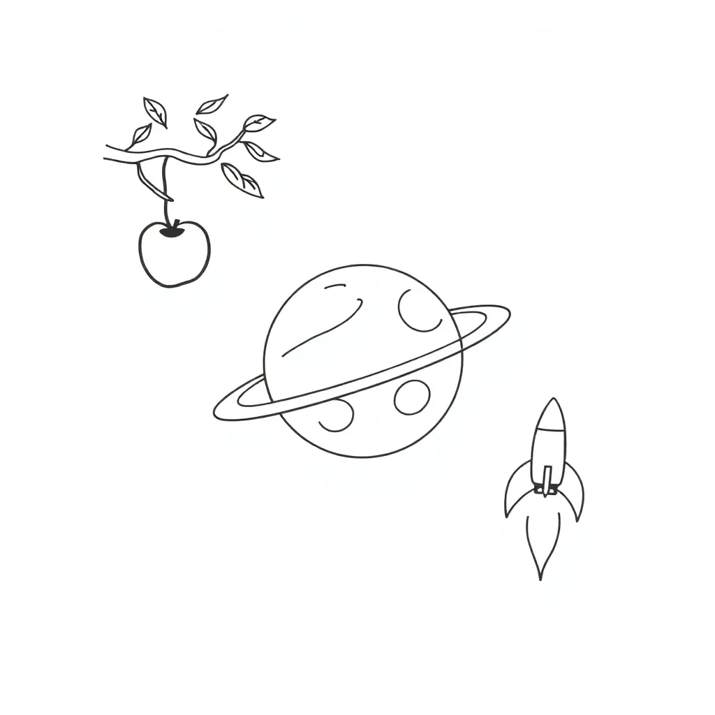 Newton's Laws illustration showing objects in motion