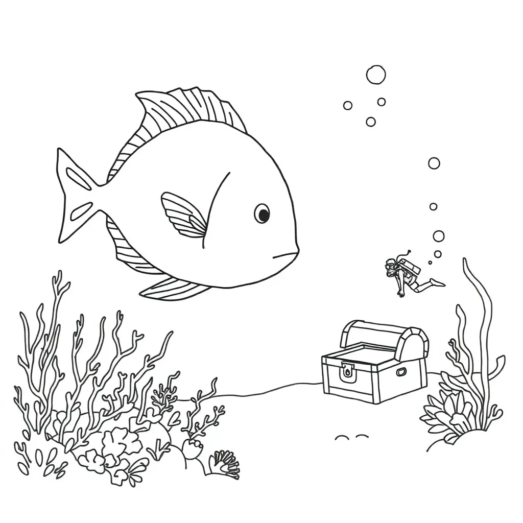Ocean scene with fish