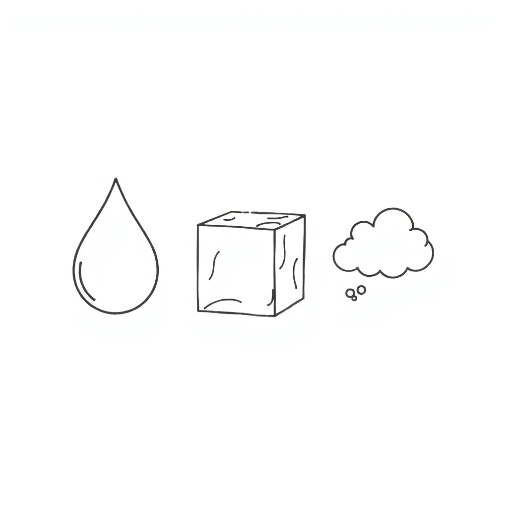 Particles in different states of matter