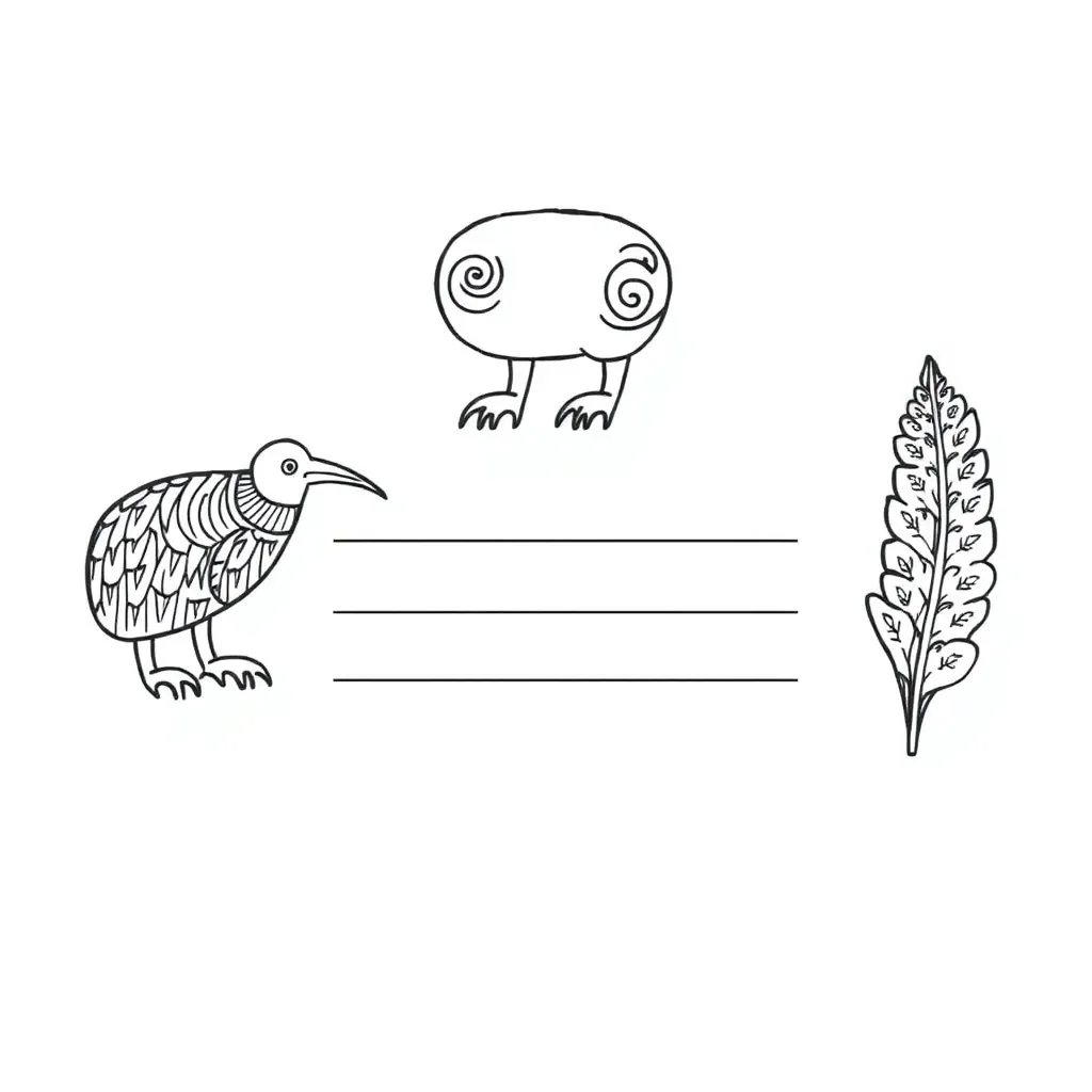Children writing names illustration