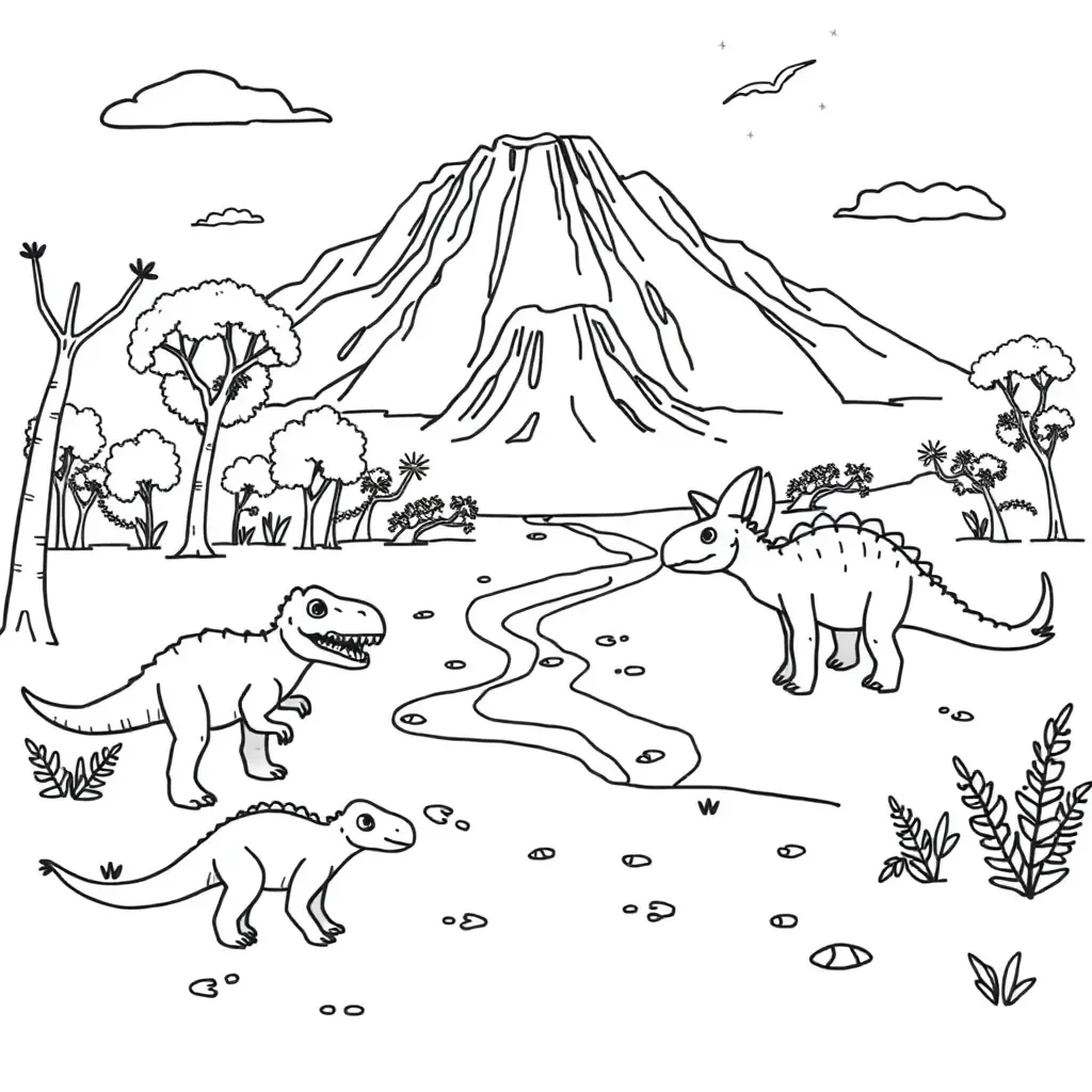 Dinosaur fossil illustration