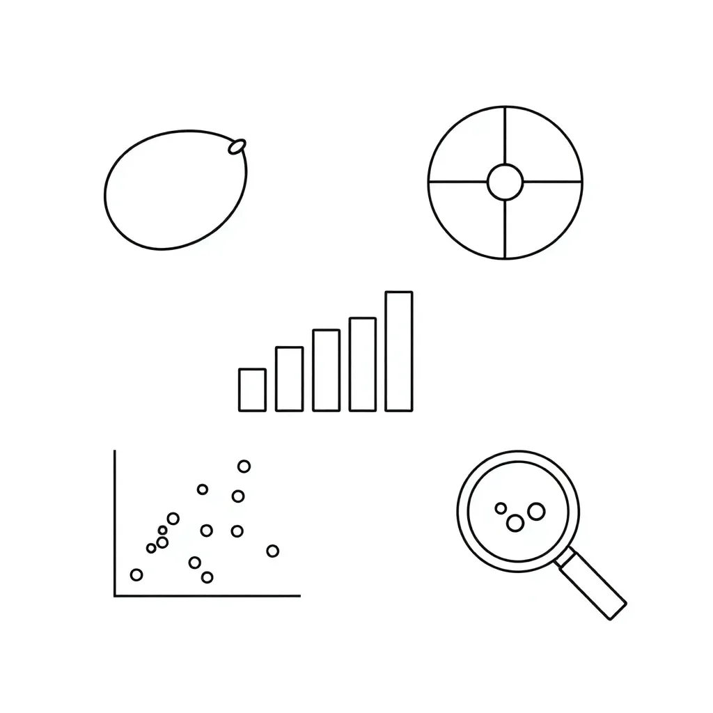 Statistics and data visualisation illustration