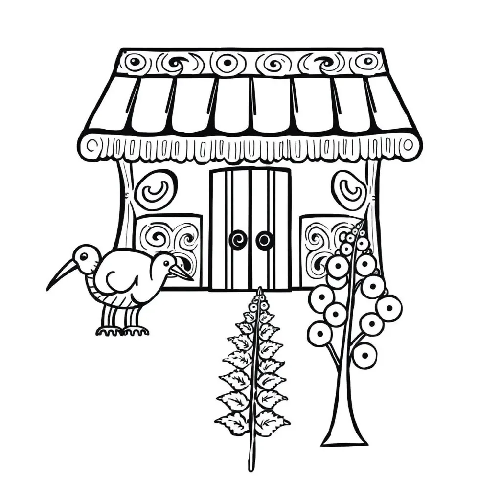 Māori greeting illustration