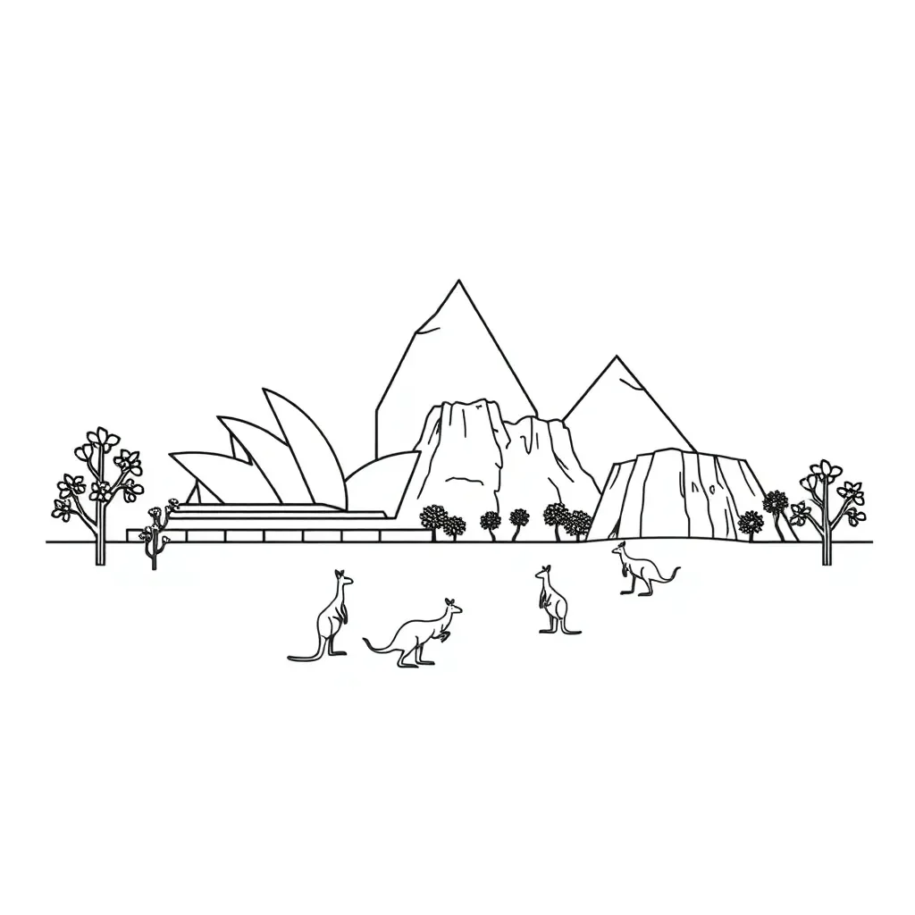 Ancient Egyptian pyramids illustration