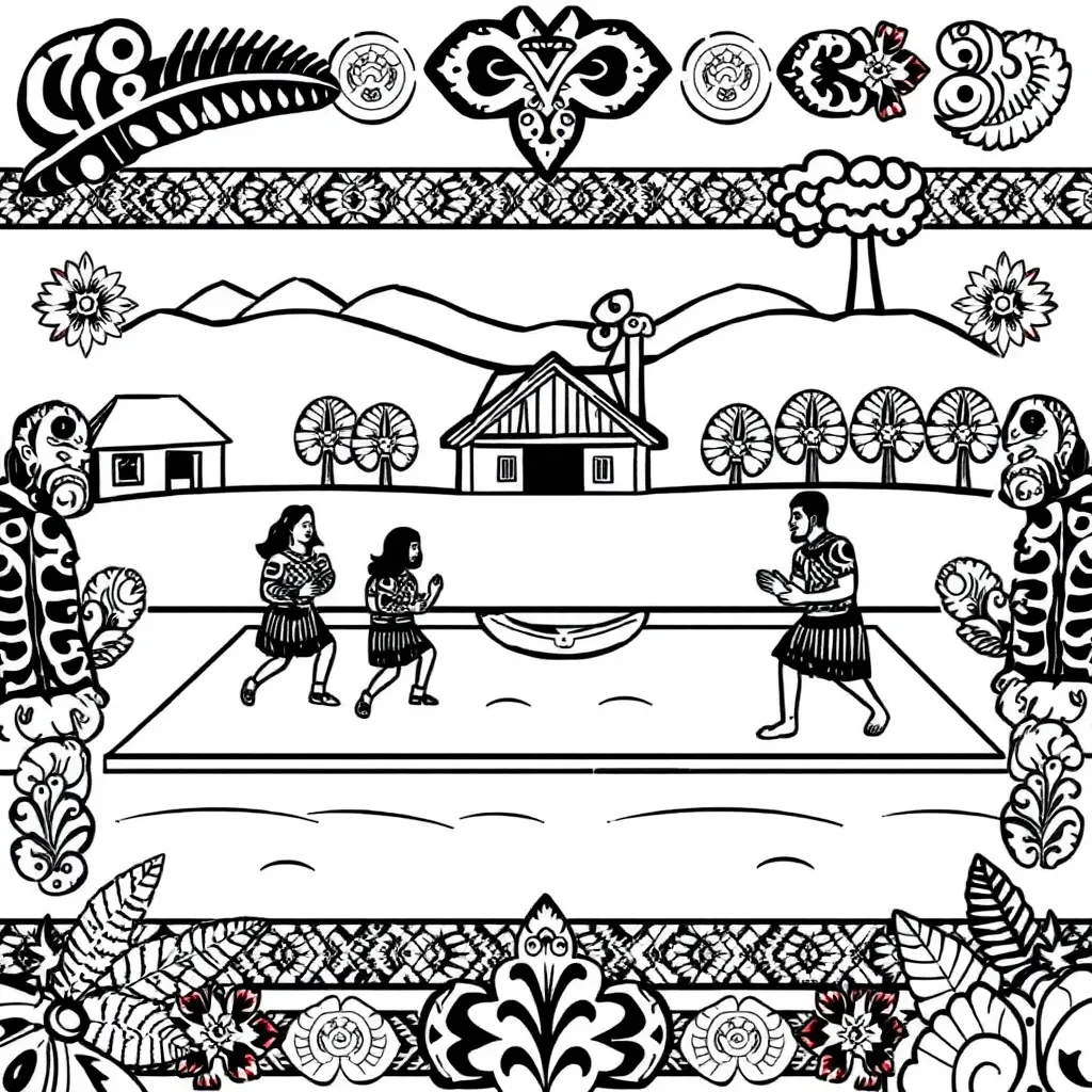 Kiorahi players in traditional setting