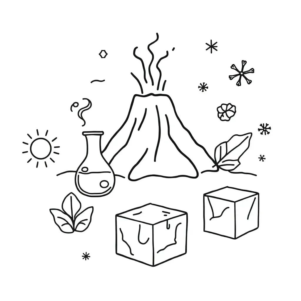 Science laboratory equipment illustration