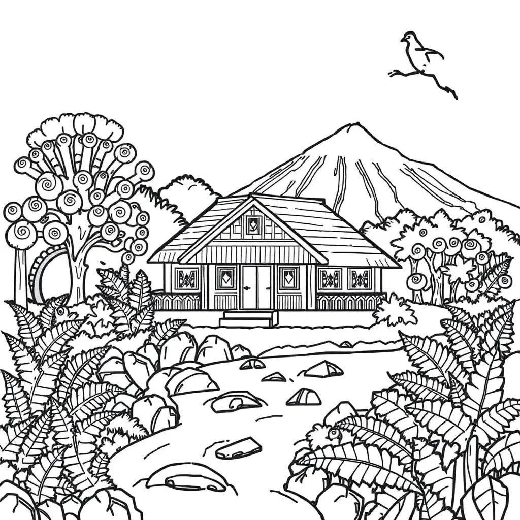Māori storytelling illustration