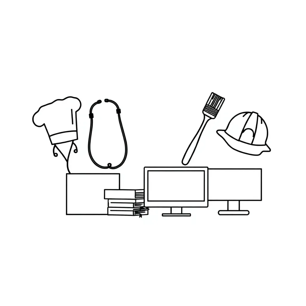 People working in different community jobs