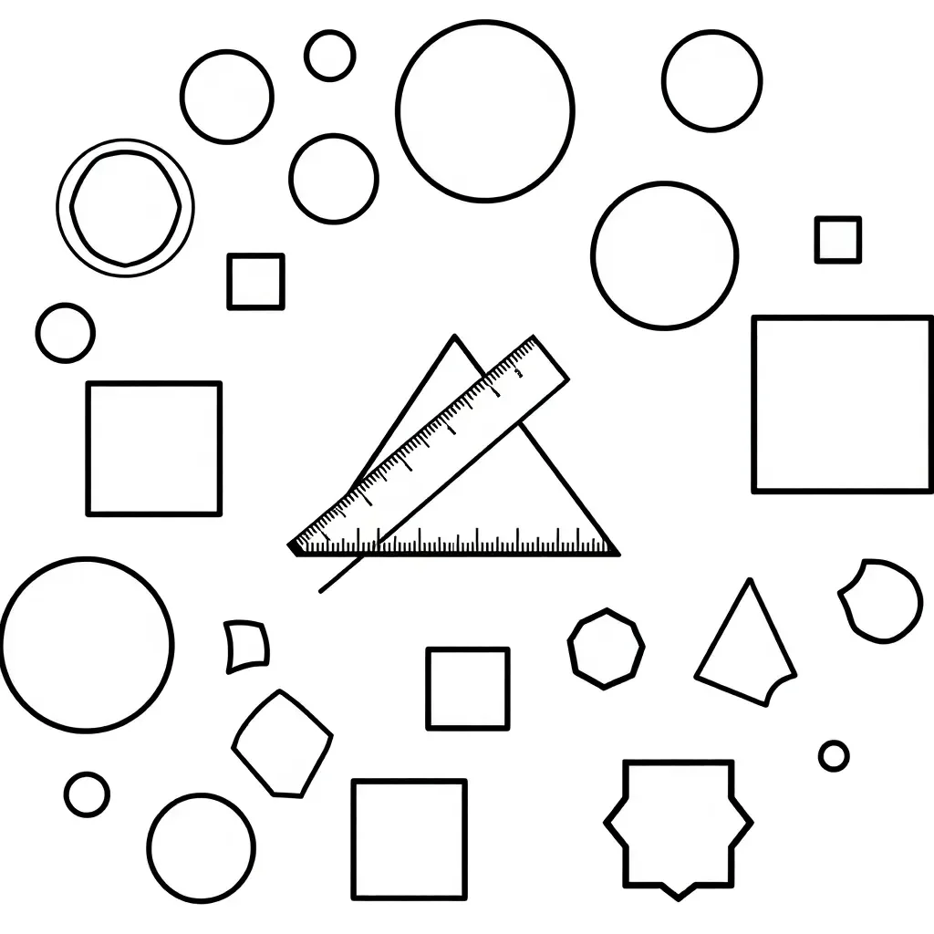 Right-angled triangle with trigonometric ratios