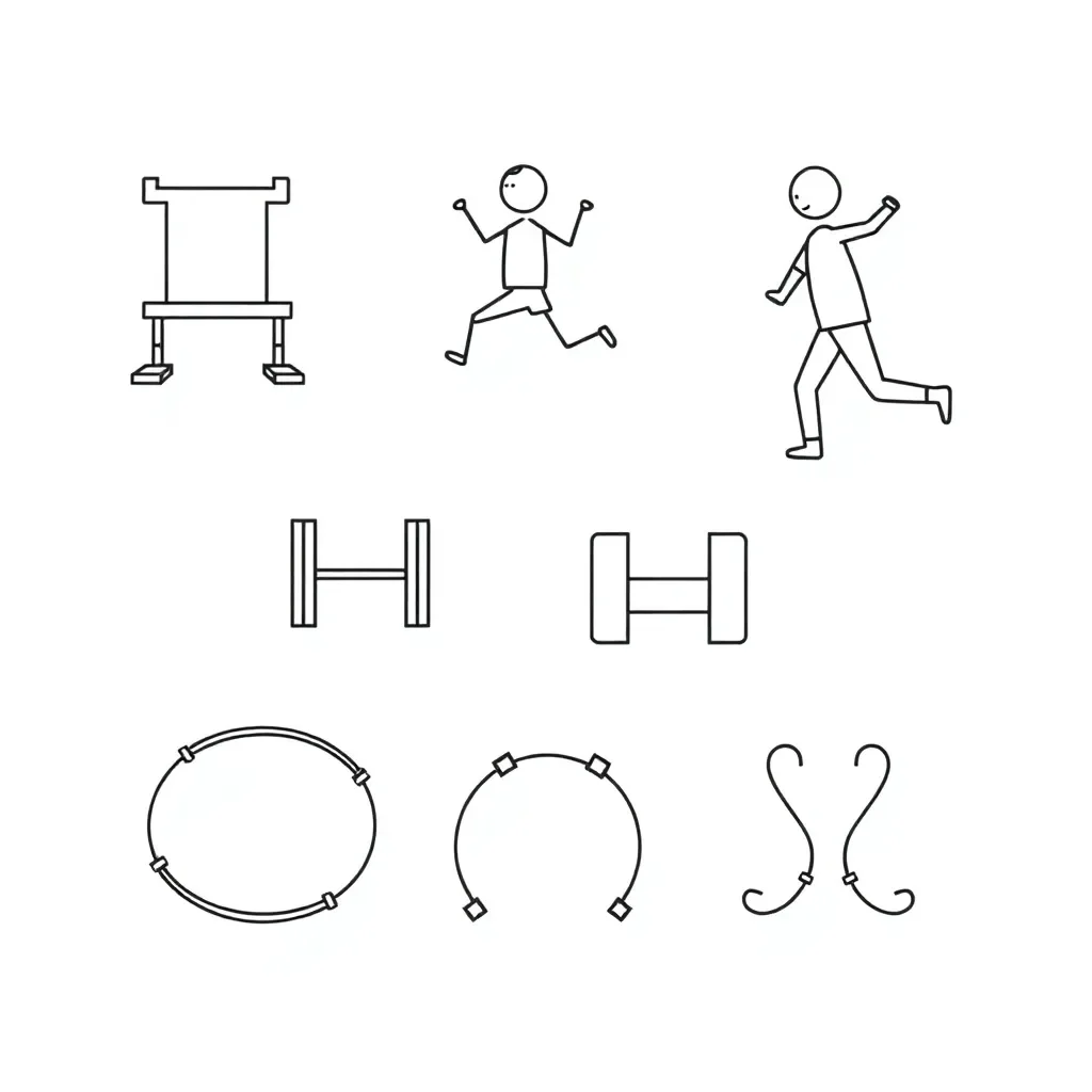 Children doing fitness exercises