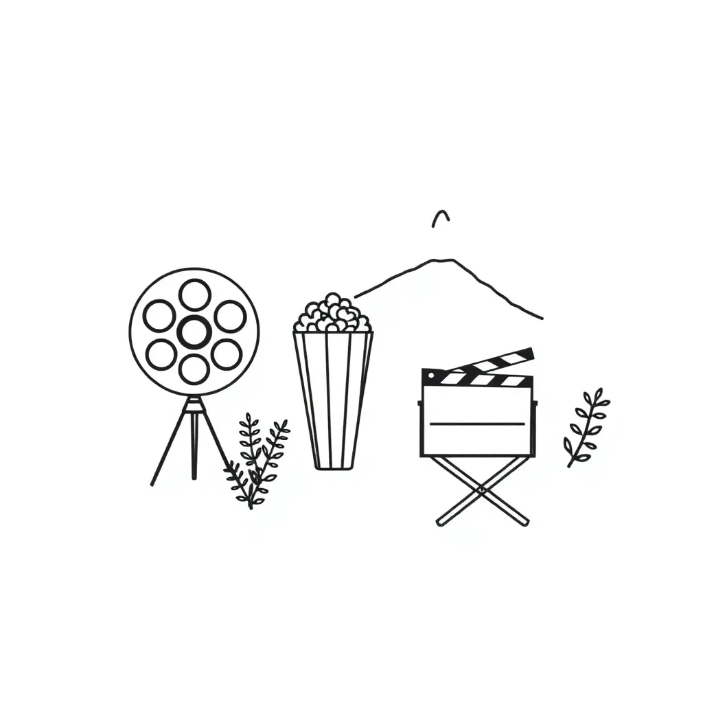 Film review writing illustration