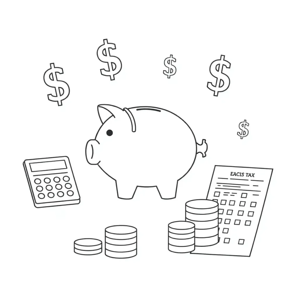 Tax preparation illustration