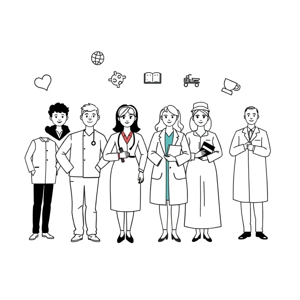 Career mapping and professional development illustration