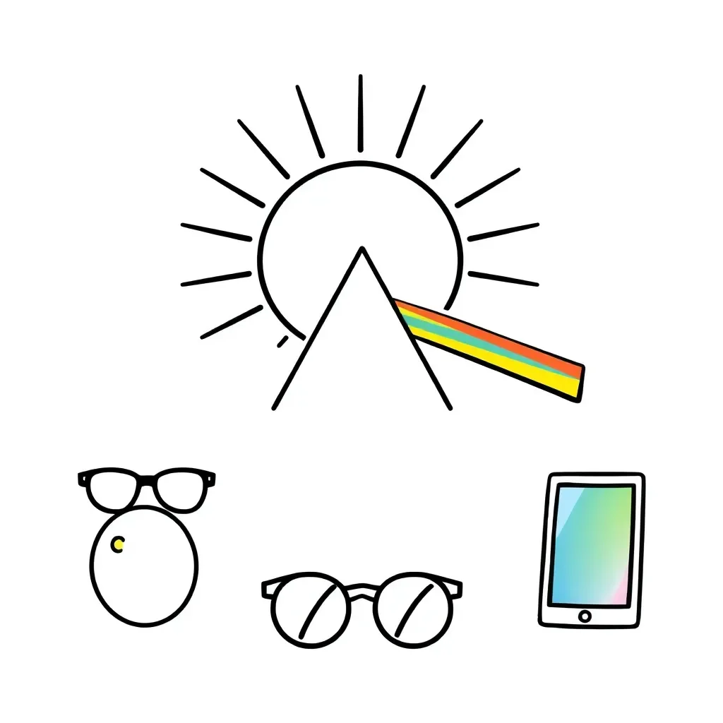 Light waves and reflection diagram