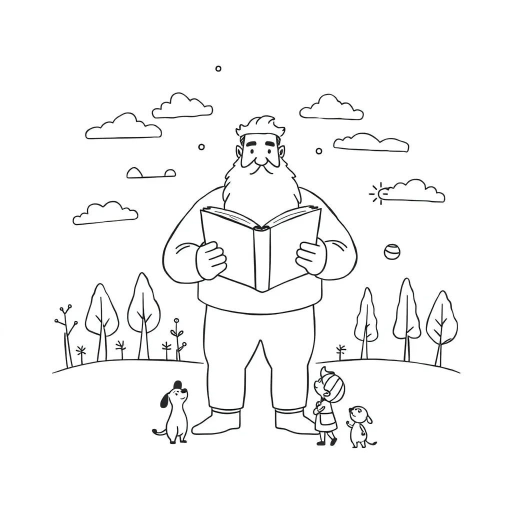 Children reading books together