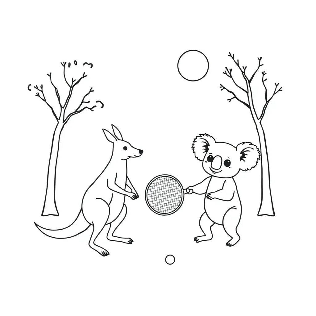 Tennis racquet and ball illustration