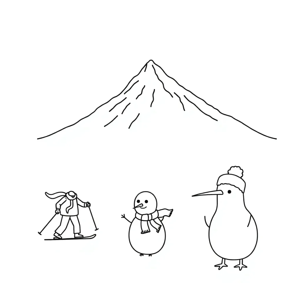 Winter Olympics sports illustration