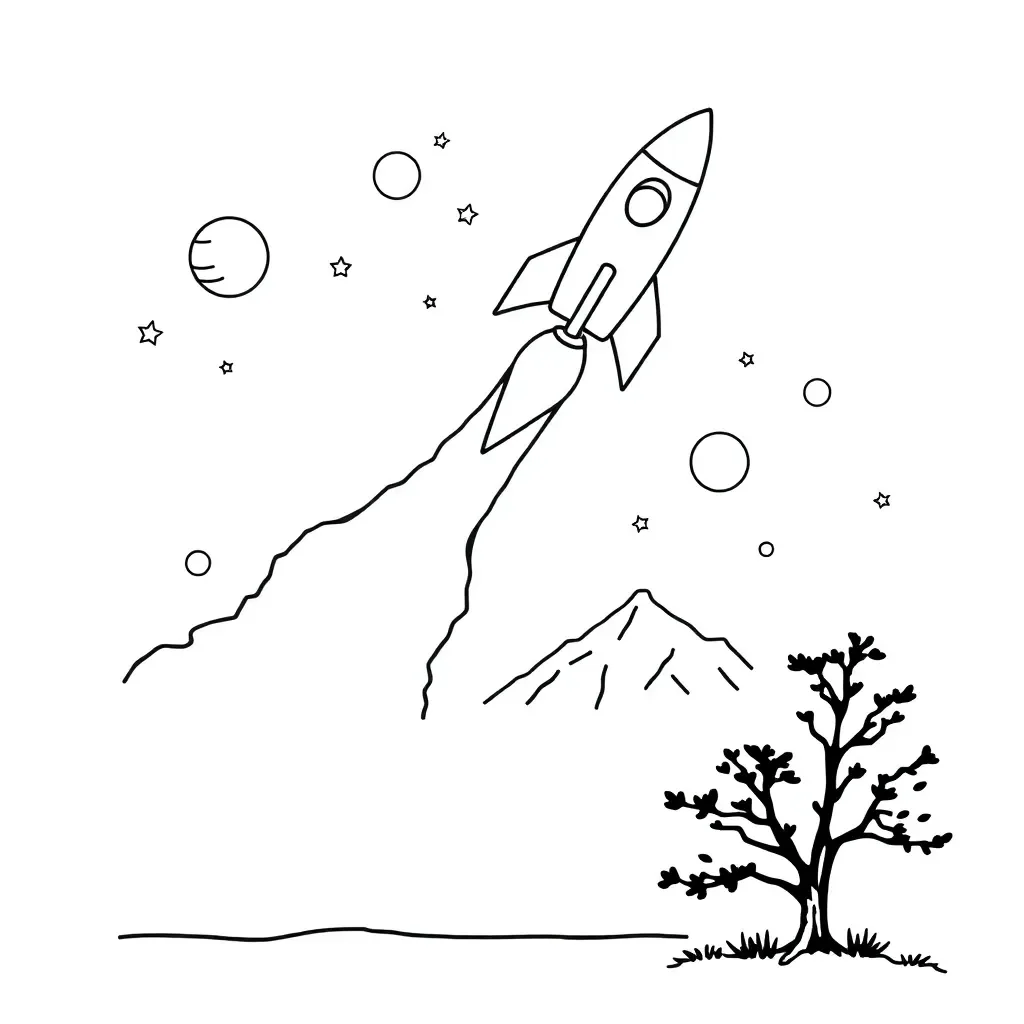 Space exploration illustration