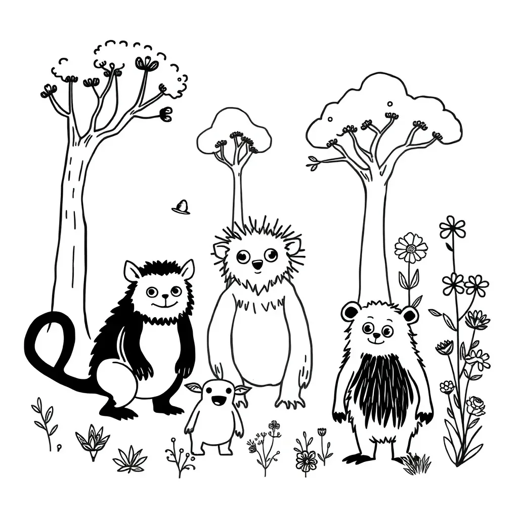 Friendly monster illustration