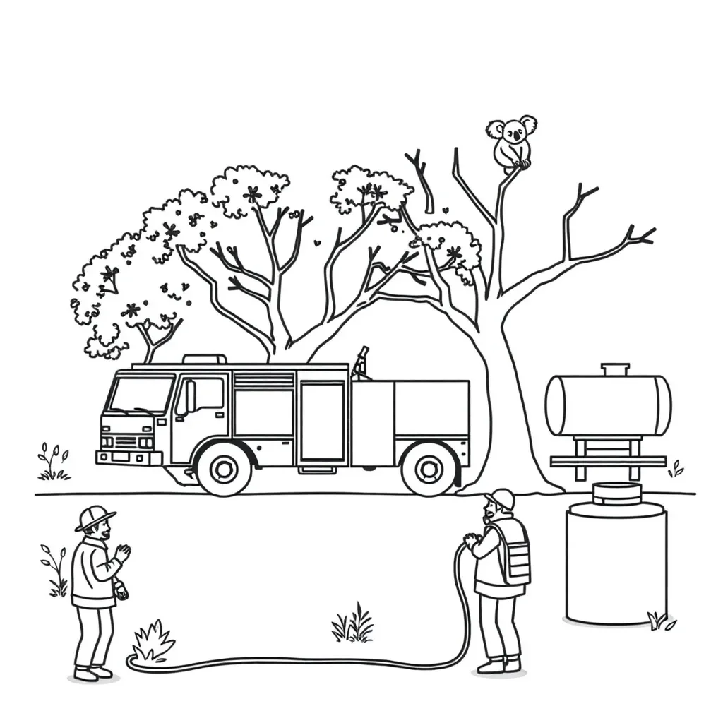 Emergency safety helpers illustration