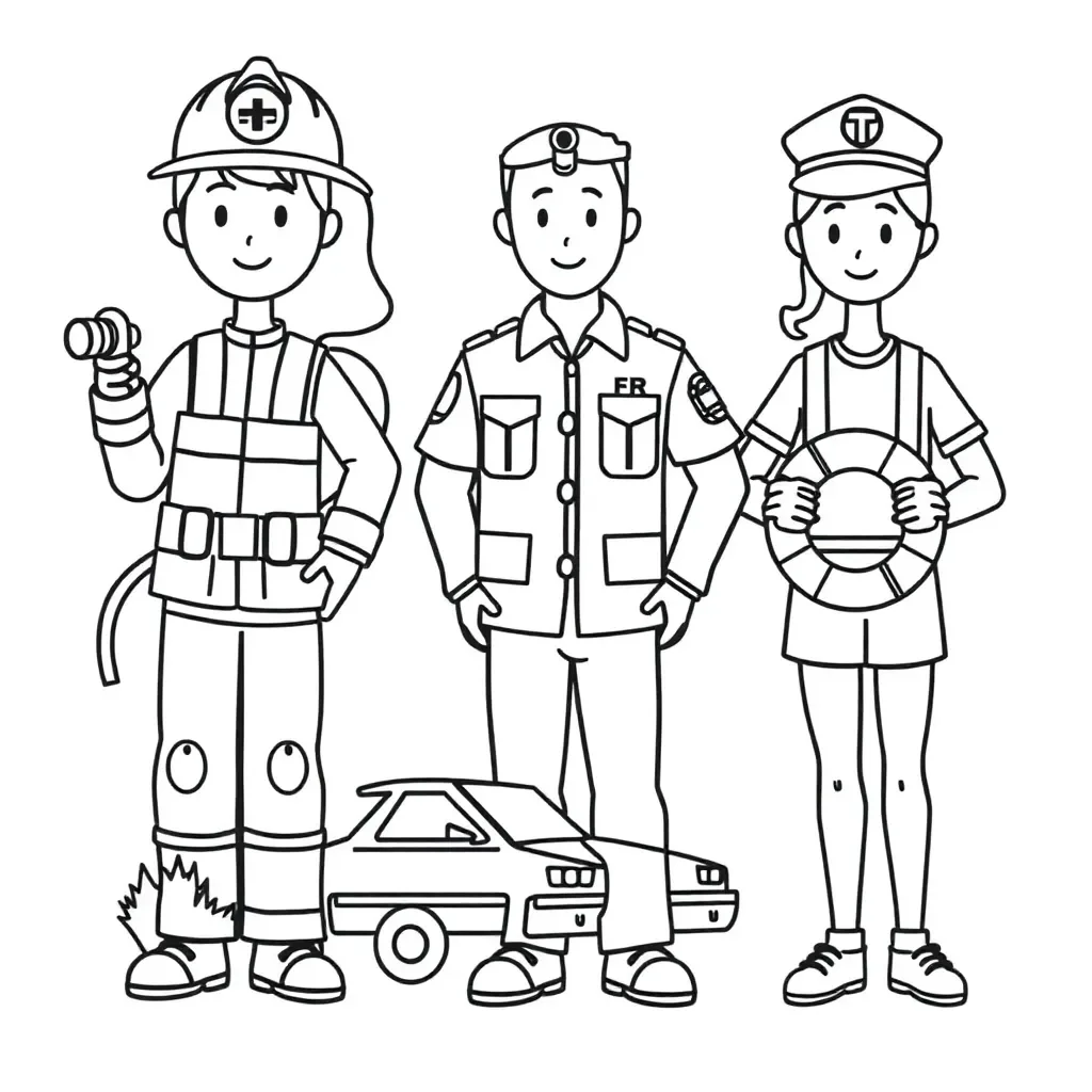 Emergency helpers illustration