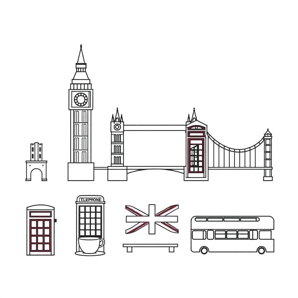 UK tourism and government illustration
