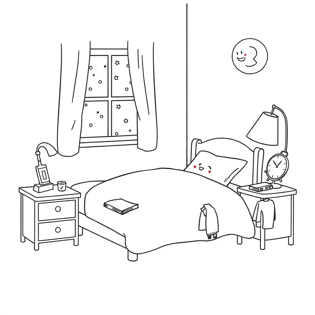 Child sleeping peacefully in bed
