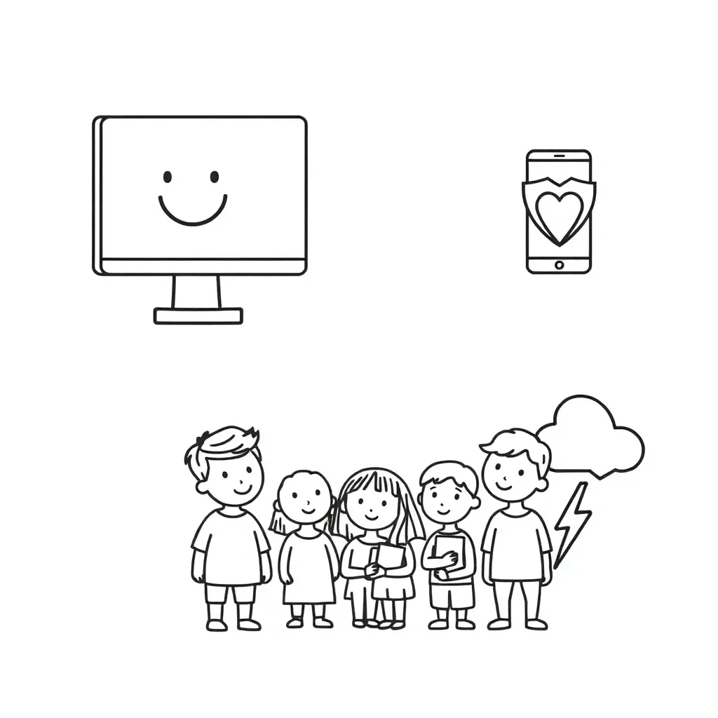 Online safety illustration